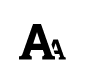 Ein Icon, das zweimal den Großbuchstaben A in unterschiedlichen Größen anzeigt.